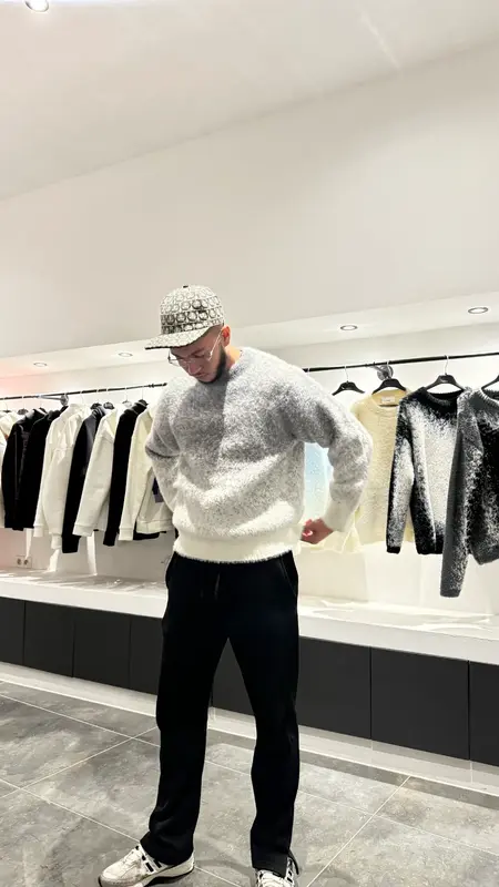 ADJ PARIS - Pull Maille Épaisse - Gris