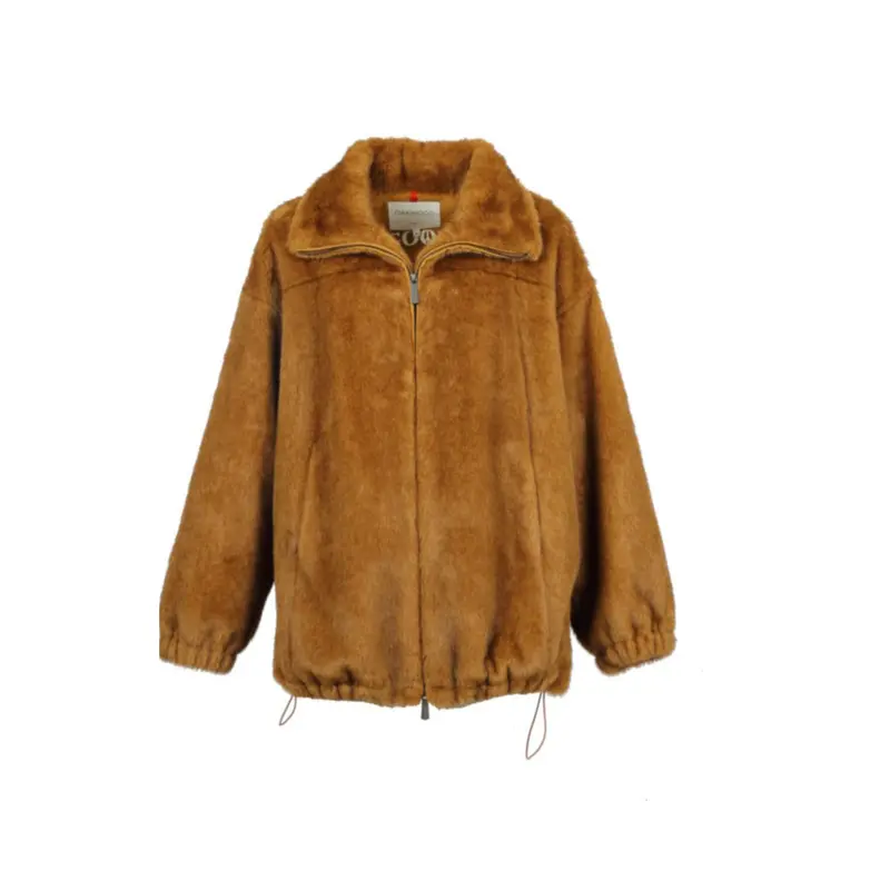 AGNES (REF. 65290) FAUVE - BLOUSON EN FAUSSE FOURRURE