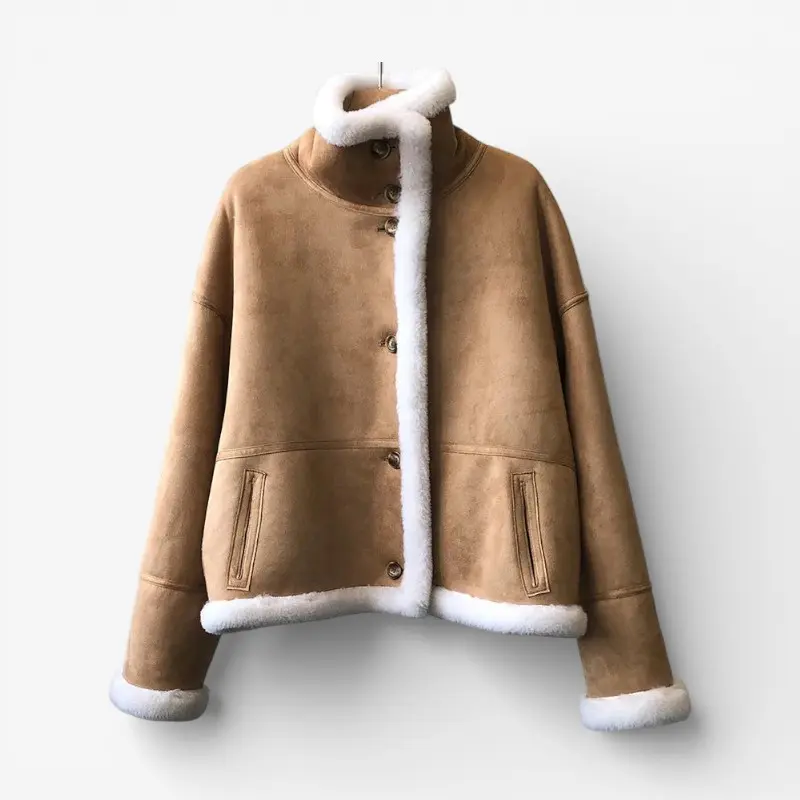 Alaya – Veste Ample à Manches Longues avec Poches et Col à Revers