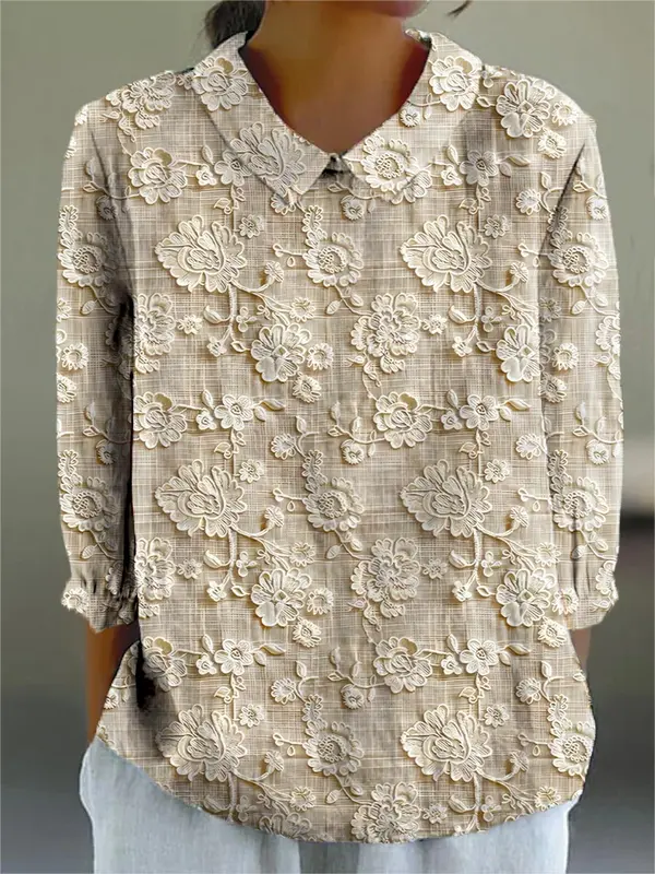 Alba - Blouse Patchwork Artistique
