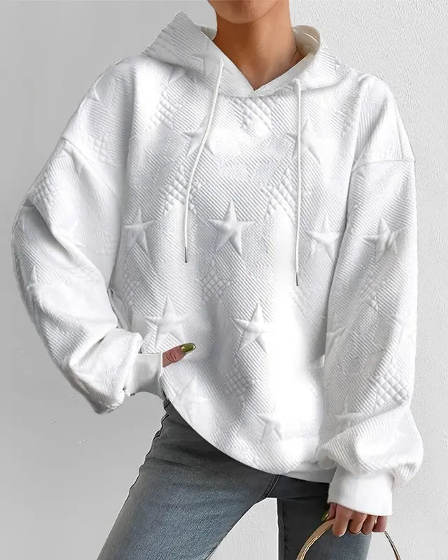 Alden - Hoodie manches longues doux effet velours