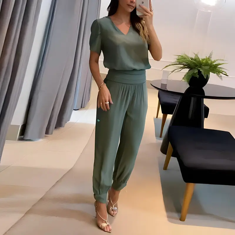 Alexia - Ensemble chemisier + pantalon respirant