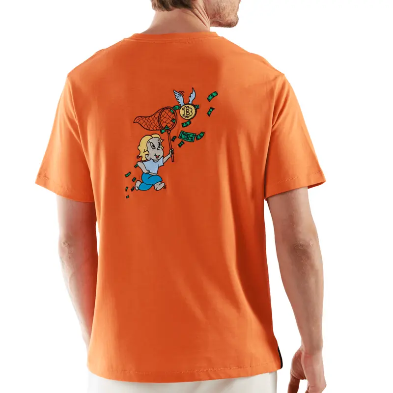 ALLARD ORANGE | Oversized Cotton T-Shirt CATCH THE DOLLAR