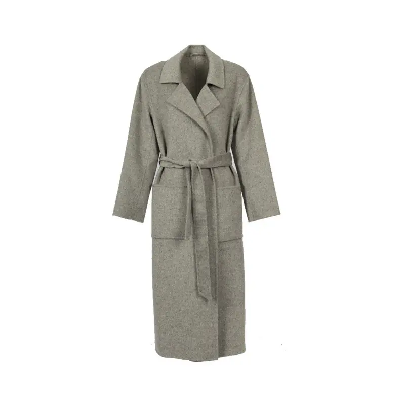 ALLEGORIA (REF. 64303) GRIS CHINE- MANTEAU EN LAINE AVEC CEINTURE