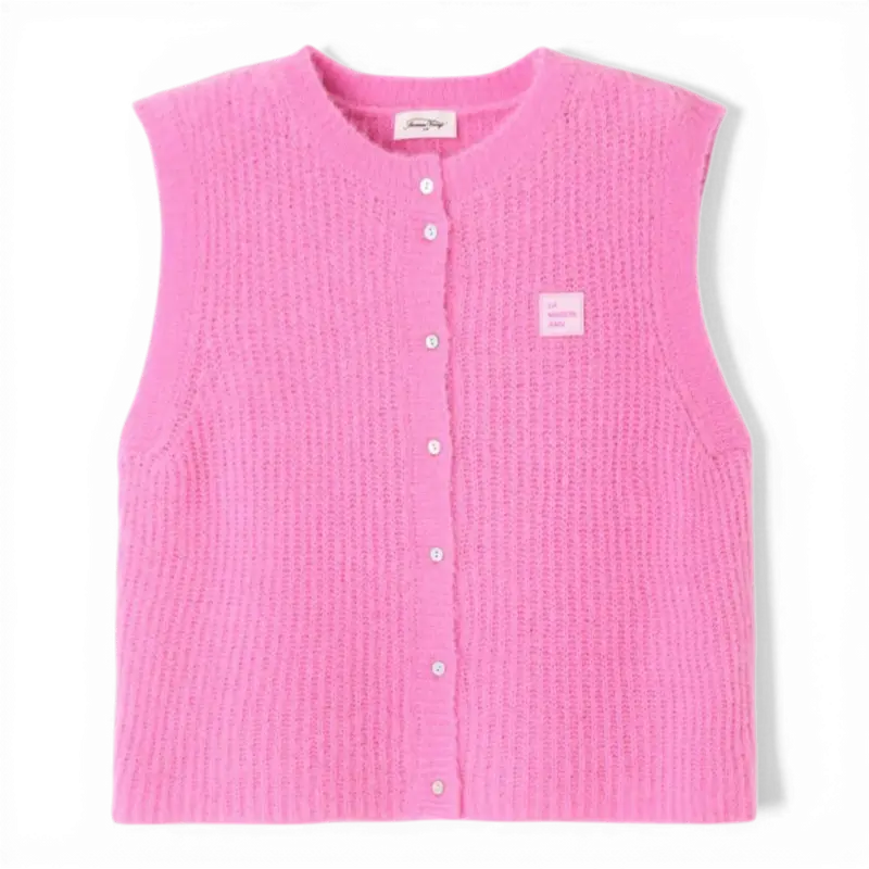 American Vintage GILET FEMME EAST ROSE BUBBLE CHINE