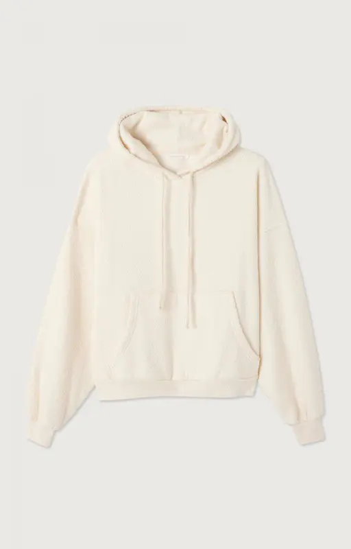 American Vintage SWEAT FEMME CAPUCHE BOBYPARK ECRU