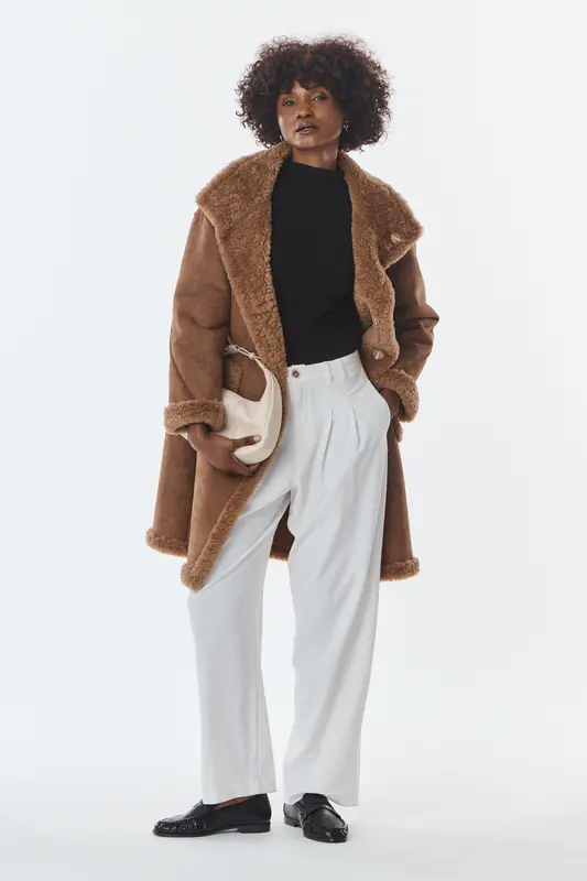 ANITA - Manteau faux shearling réversible