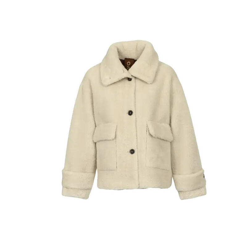 ANNE (REF. 65252) MARRON CLAIR - VESTE EN FAUSSE FOURRURE
