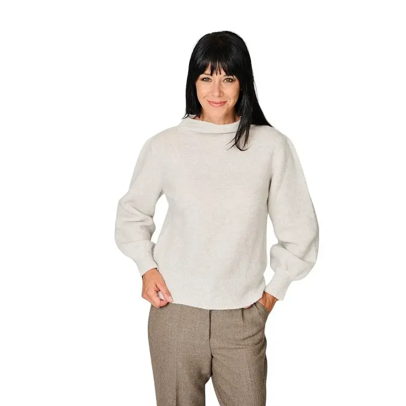 Anneclaire pull à col roulé pour femme, gris D1795 461 117