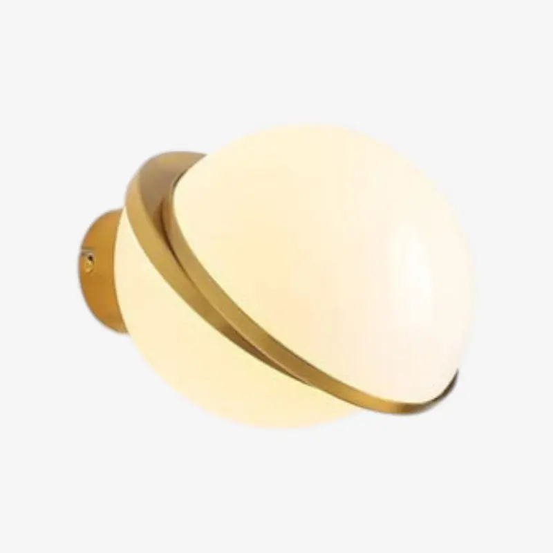 Applique murale LED ronde en verre