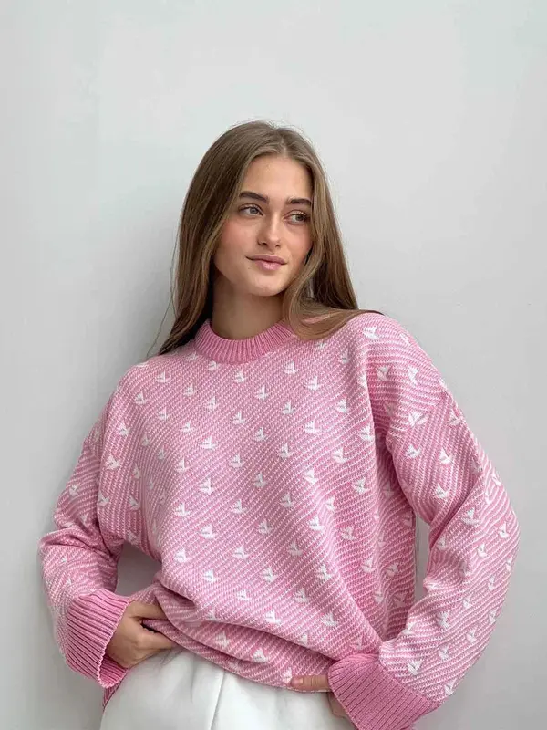 Arla – Pull Femme Décontracté à Col Rond