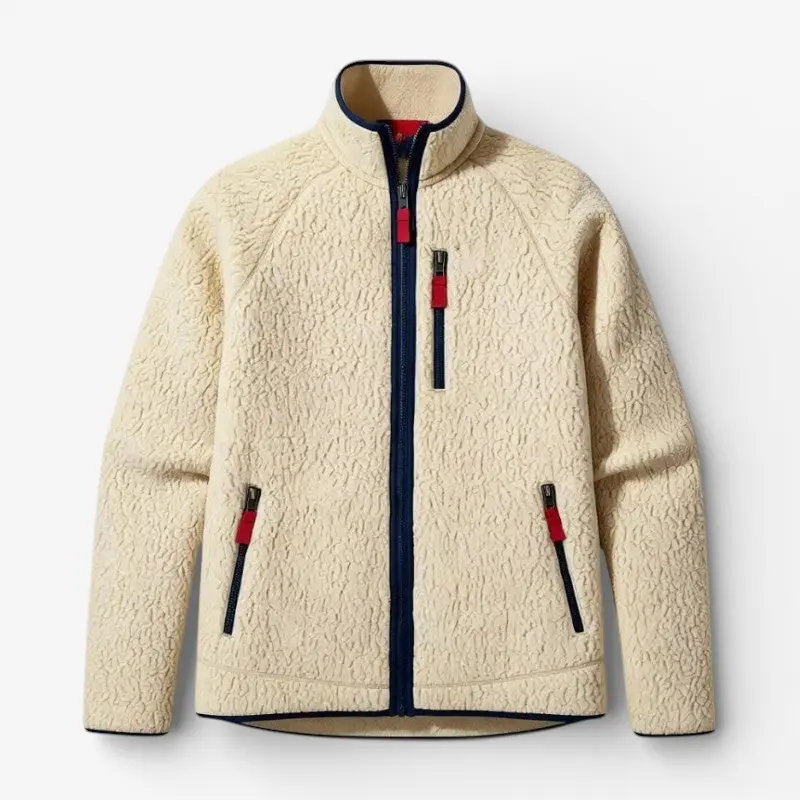 Arlo – Veste zippée à manches longues avec col montant et poches