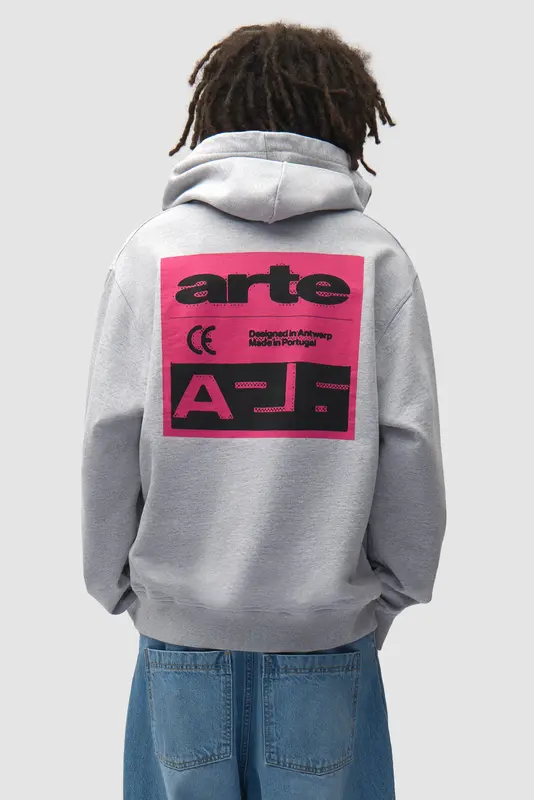 Arte Antwerp PINK SERIAL HOODIE Grey