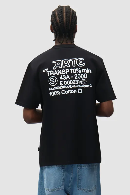 Arte Antwerp SERIAL STAMP S/S TEE Black