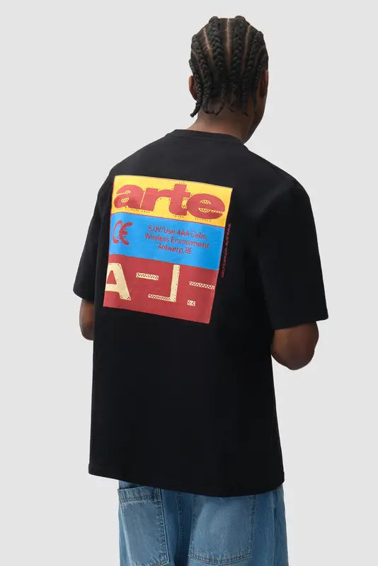Arte Antwerp TRICOLOR SERIAL S/S TEE Black