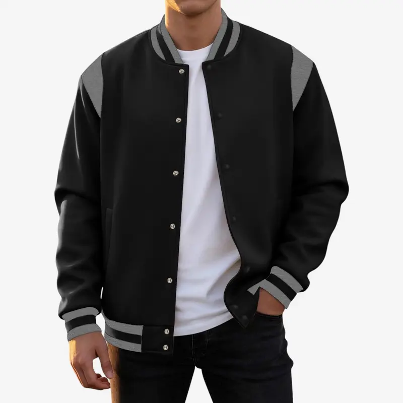 Arya – Veste boutonnée à coupe ample avec col montant et poches
