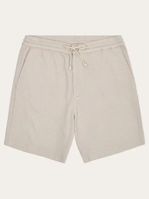 Ash comfort waffle shorts - Light feather gray