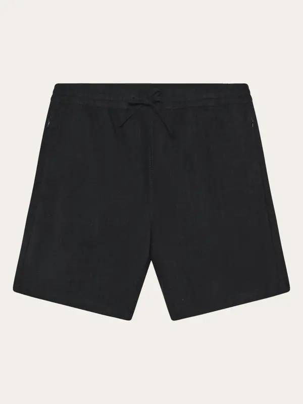 Astral comfort linen blend shorts - Black Jet