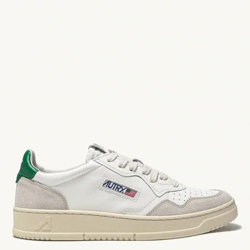 Autry MEDALIST LOW Cuir et Suede Vert