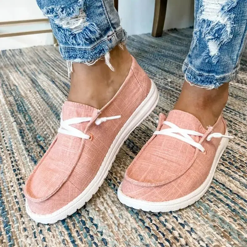 Ava - Chaussures à enfiler chic Toile respirante, design minimaliste