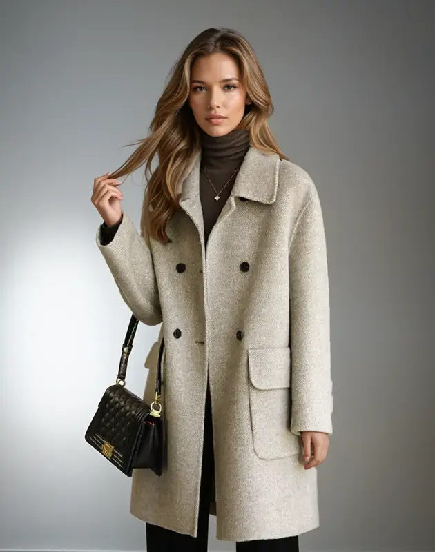 Ava - Manteau Élégant Minimaliste