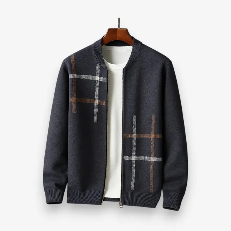 Ayden – Veste Zippée à Manches Longues Ample avec Col Rond