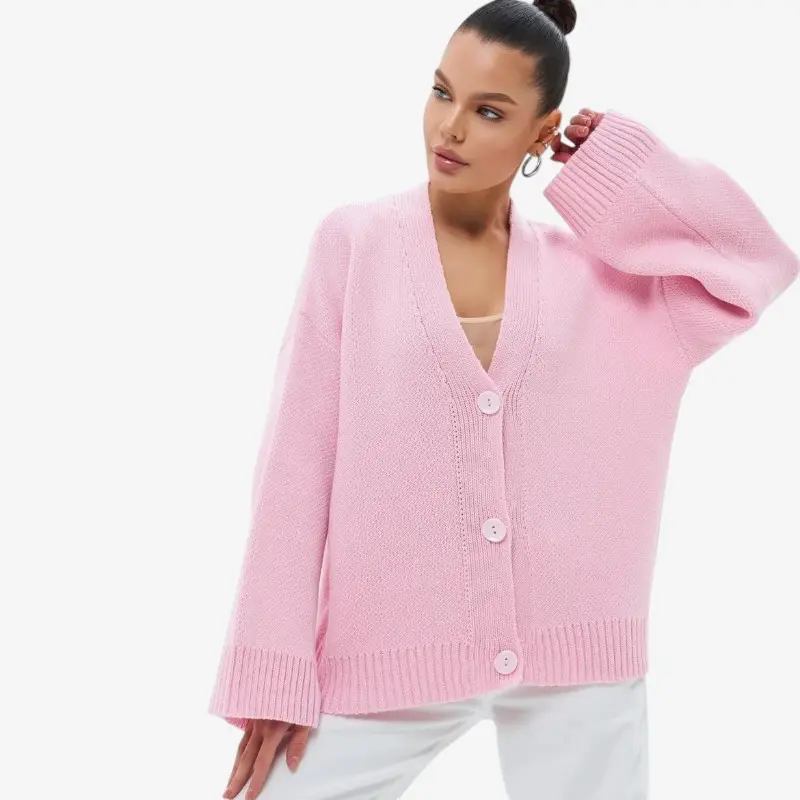 Aylin – Gilet à manches longues boutonné et col en V