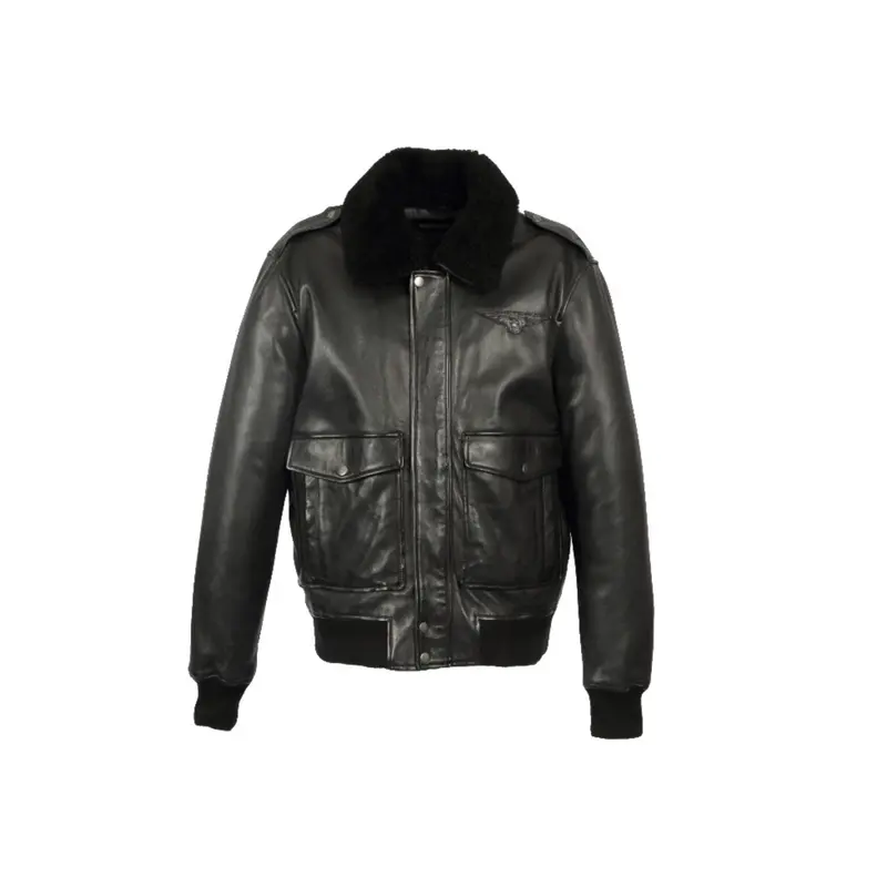B12 (REF. 65177) NOIR - BLOUSON EN CUIR