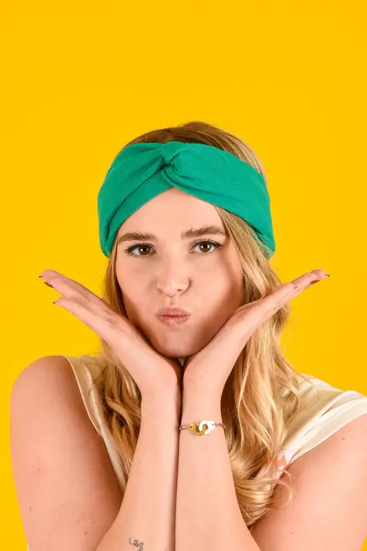 Bandeau Aïnoa vert émeraude