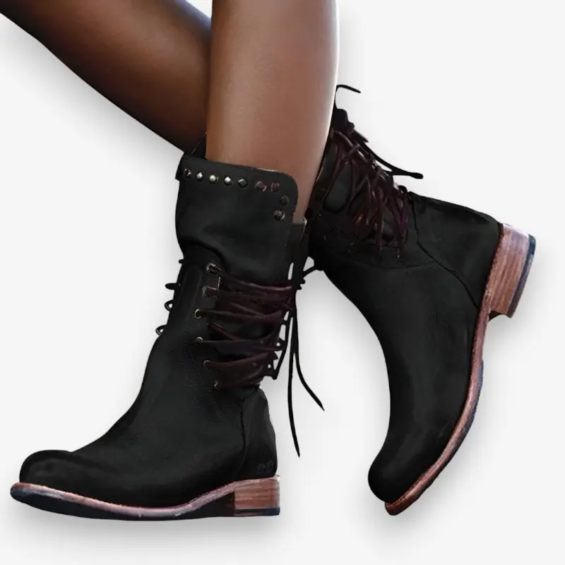 Barbara – Bottines Lacets Antidérapantes à Bout Rond