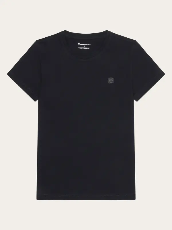 Basic badge tee - Regenerative Organic Certified™ - GOTS/Vegan - Black Jet