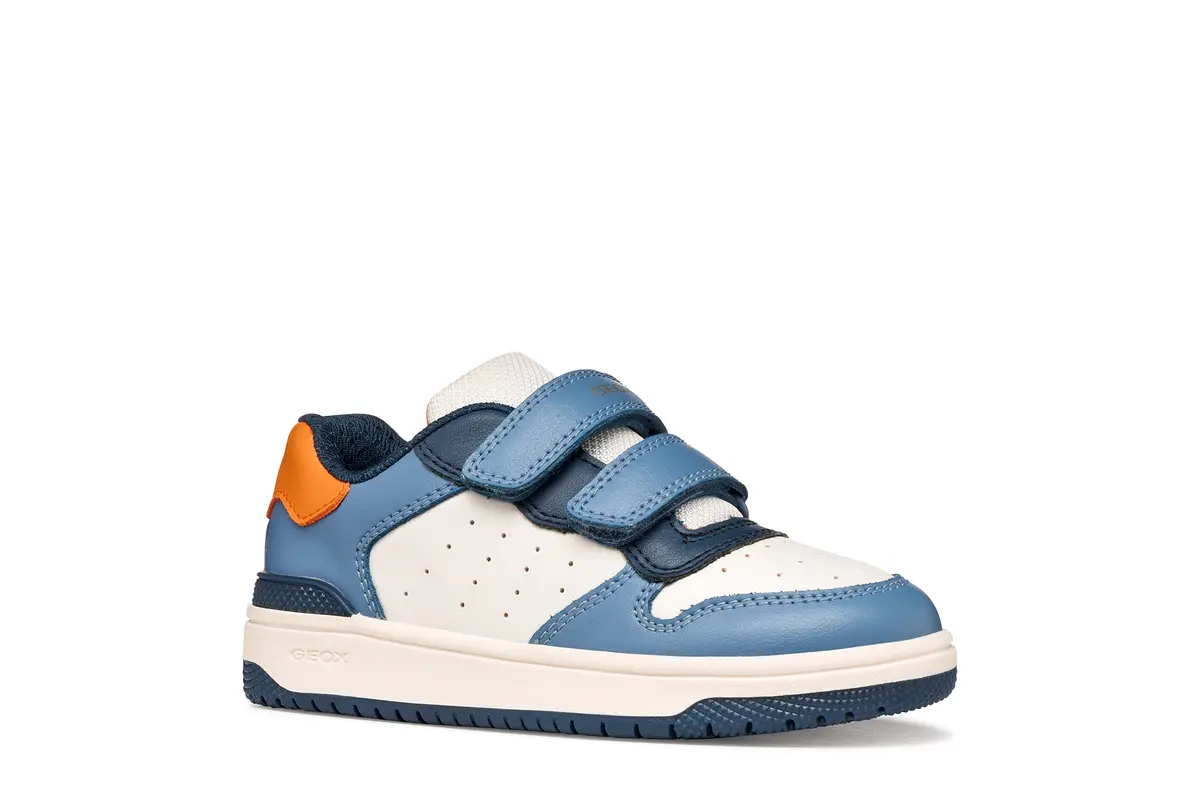 Basket GEOX Enfant J46LQA blanc bleu