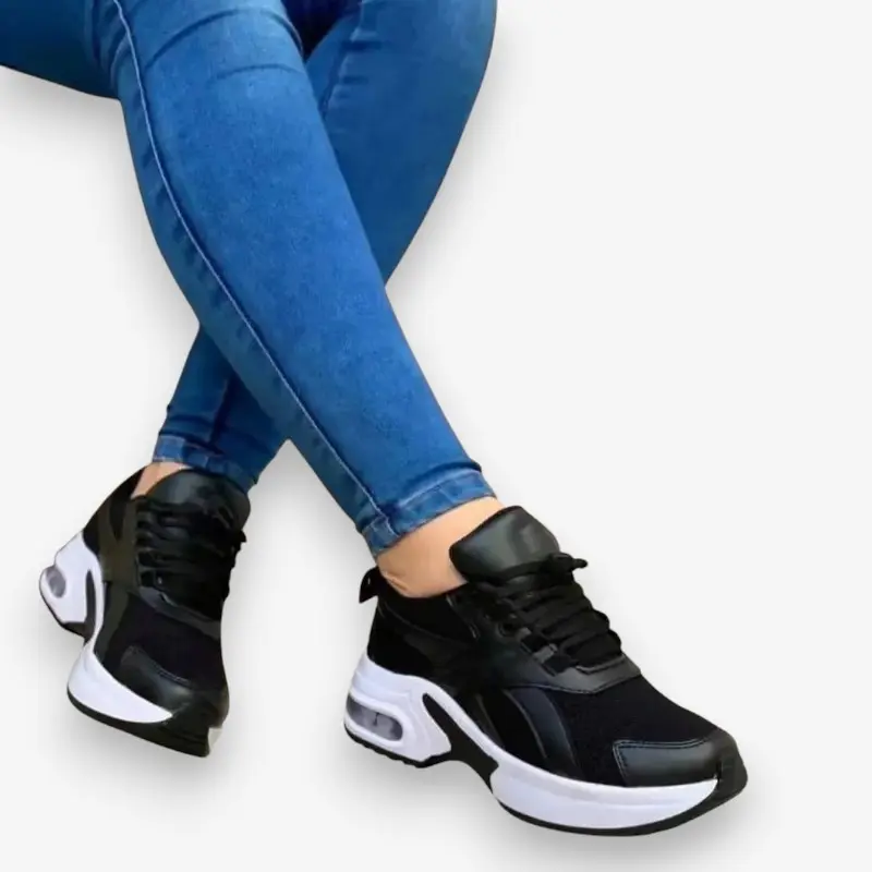 Baskets femme en maille respirante bout rond