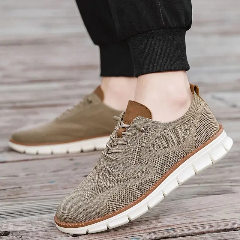 Baskets homme en maille souple, aération naturelle