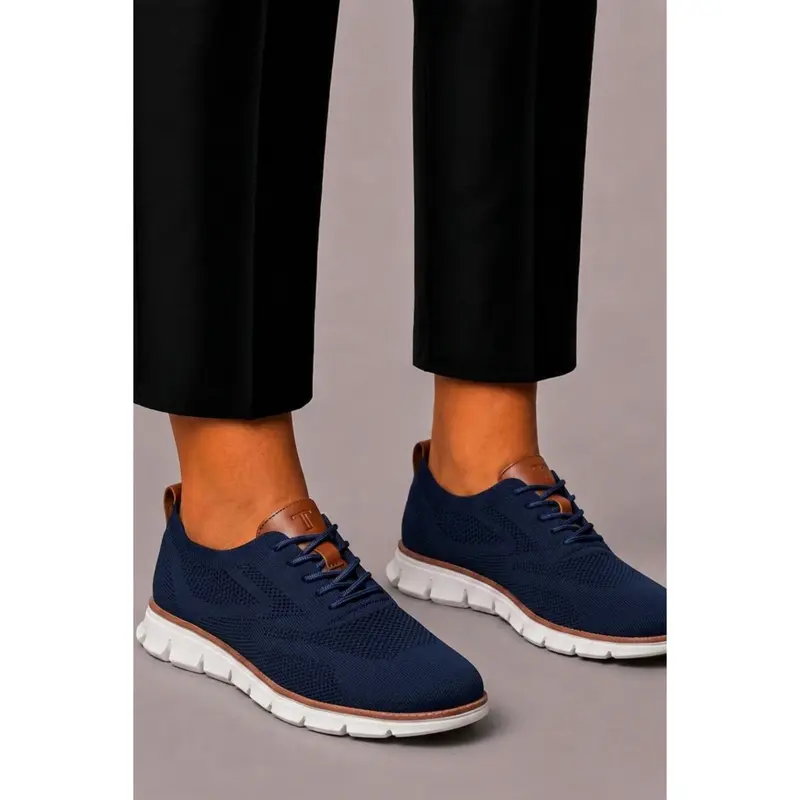 Baskets sport homme en mesh tricoté, semelle adhérente