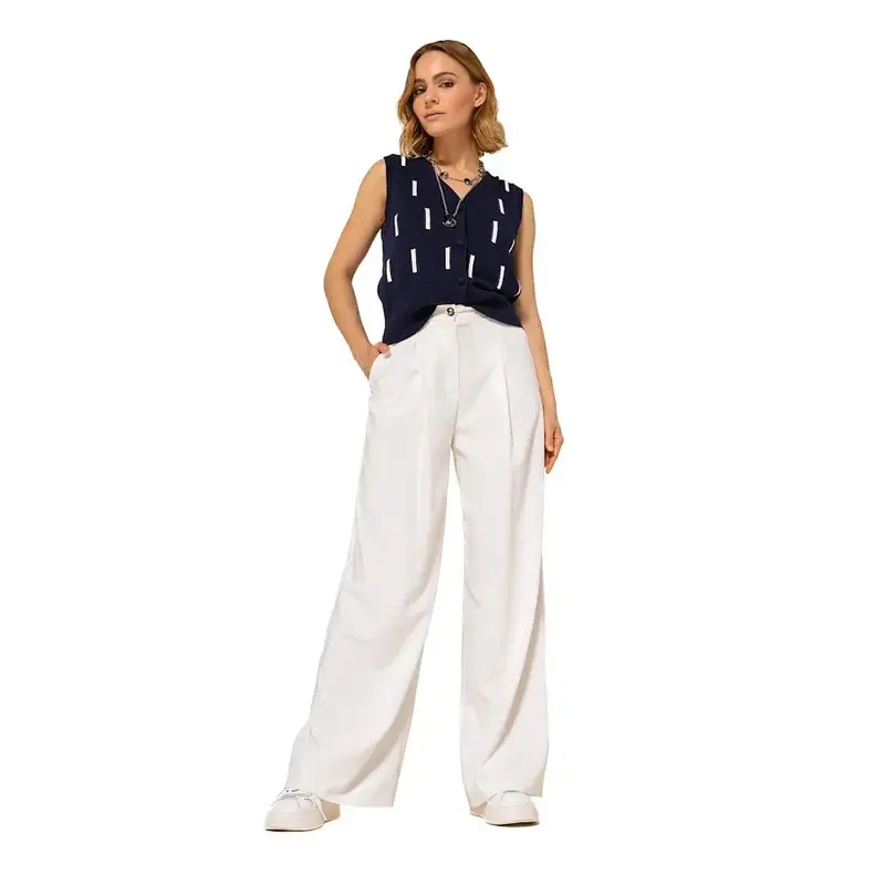 {{bd55dfe62c8da148751f8a4fdfac7f}} pantalon femme ecru 1516/91