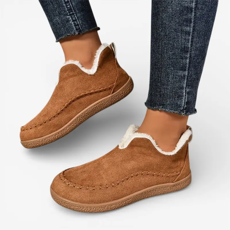Beatrice – Bottines doublées à semelle plate | Bout arrondi