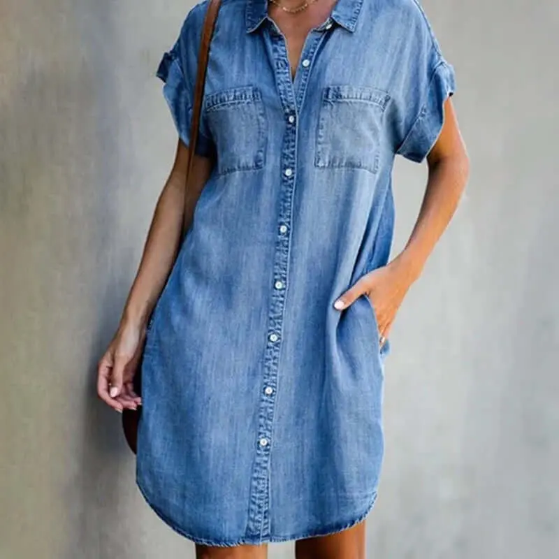 Bella - Robe en jean Bella Élégance simple et design confortable