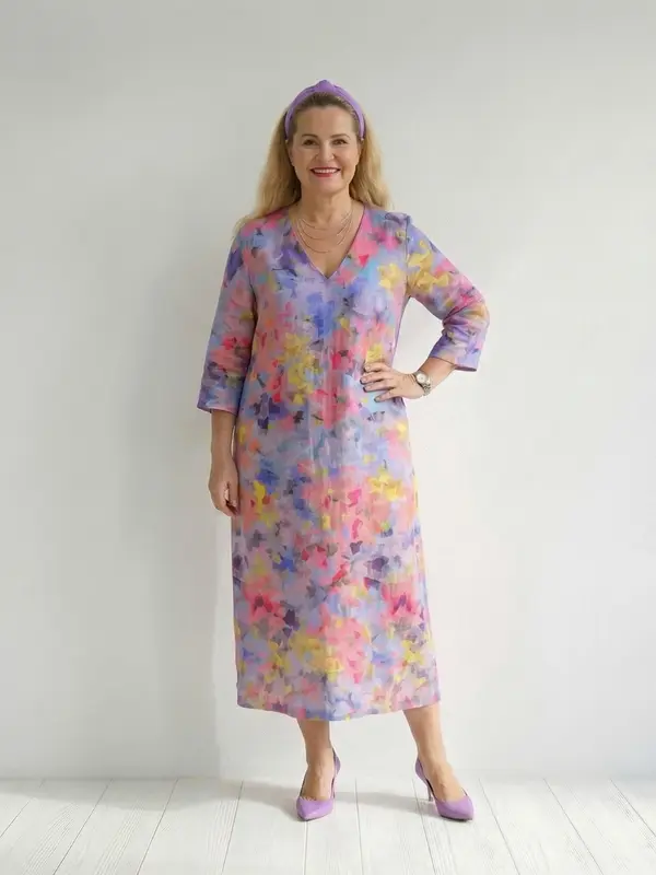 Benson - Robe Midi Fleurie Décontractée