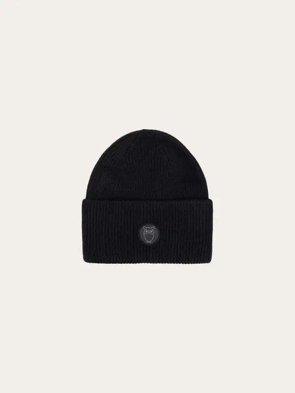 Big rib beanie - Black Jet