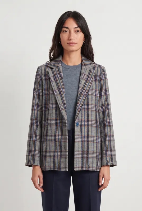 Blazer À Carreaux Multicolore - Taille M/38