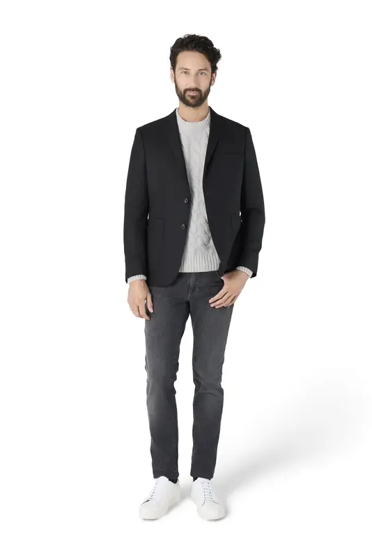 Blazer poches plaquées - NOIR