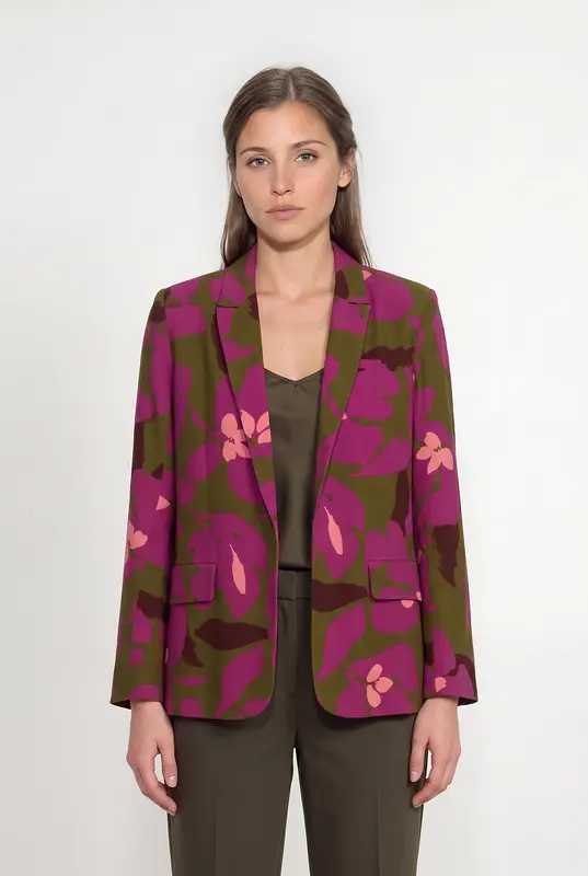 Blazer Vert et Fuchsia - Taille S/36