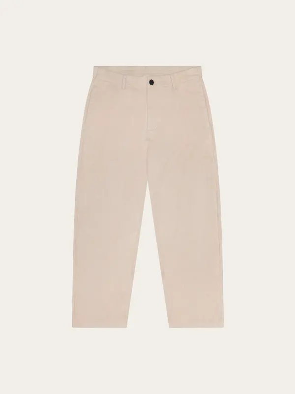 Bloom barrel flannel pants - Light feather gray