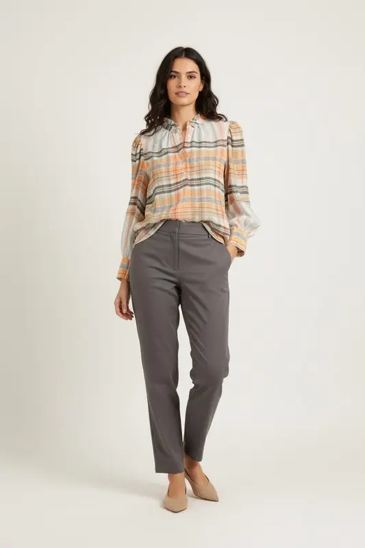 Blouse à Carreaux Multicolore - Taille XS/34