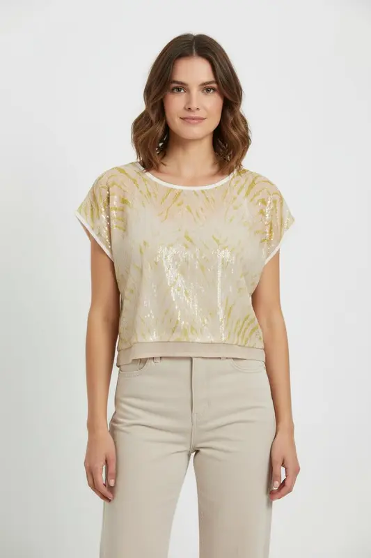 Blouse Beige et Jaune - Taille XS/34