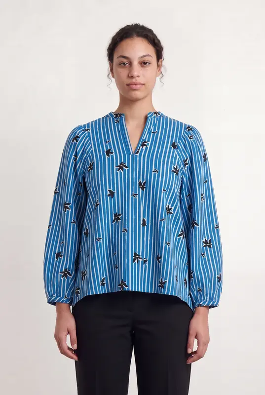 Blouse Bleue et Blanche - Taille XL/42