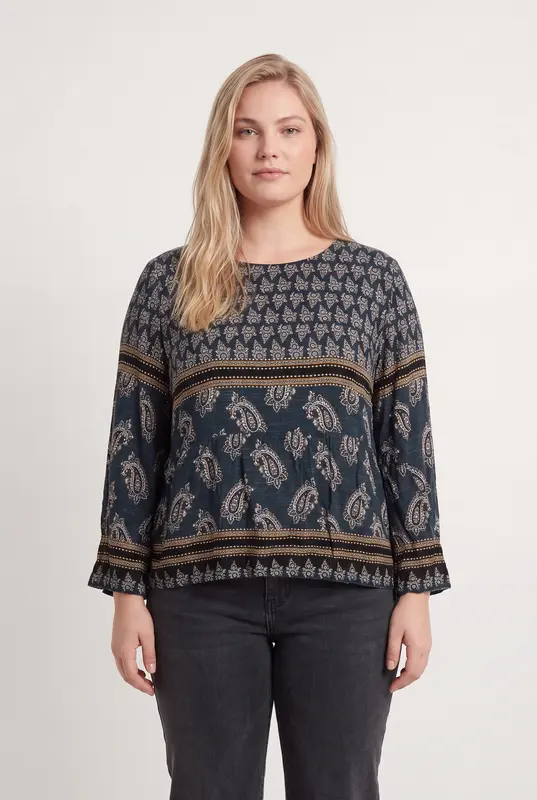 Blouse Bleue et Noire - Taille XL/42