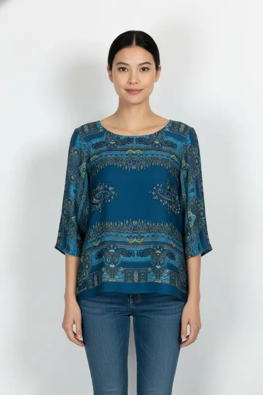Blouse Bleue - Taille XXL/44