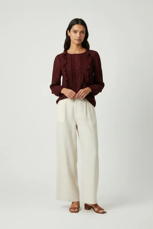 Blouse Bordeaux - Taille L/40